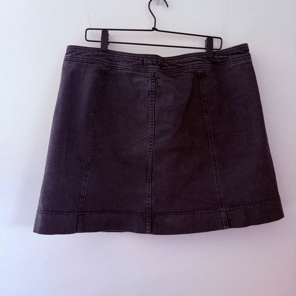 Madewell‎ Button Front Denim A Line Skirt Gray Size 20 - Picture 6 of 6